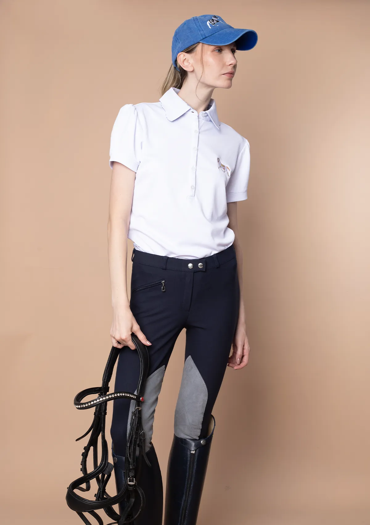 Acasia Horse Polo-Shirt | Basic White | High Tech