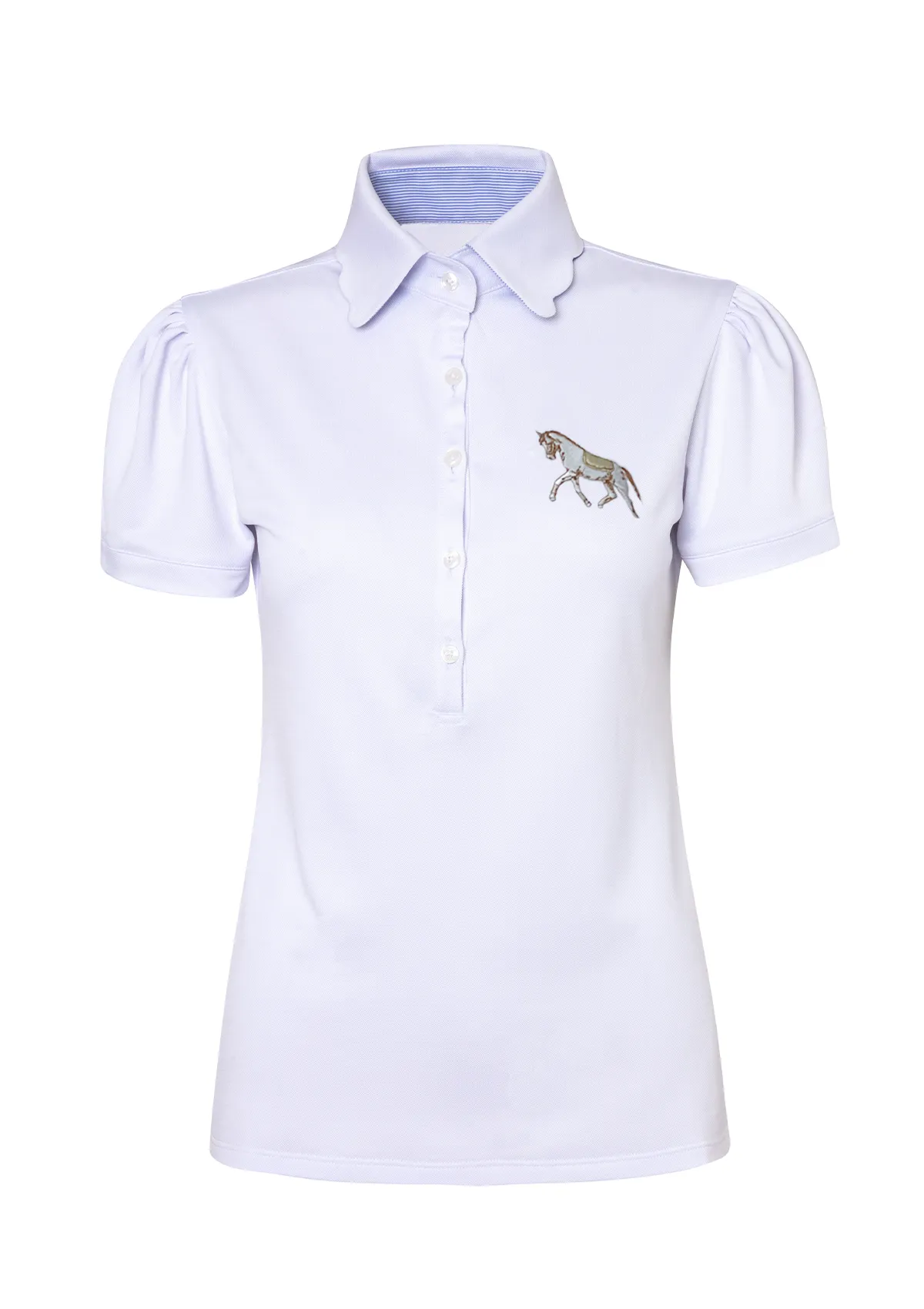 Acasia Horse Polo-Shirt | Basic White | High Tech