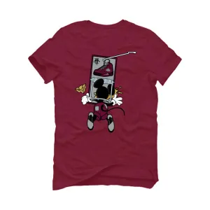 Air Jordan 5 Burgundy - Maroon T-Shirt (MOUSE TRAP)