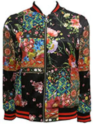 Alice   Olivia - Lila Oversized Patchwork Bomber