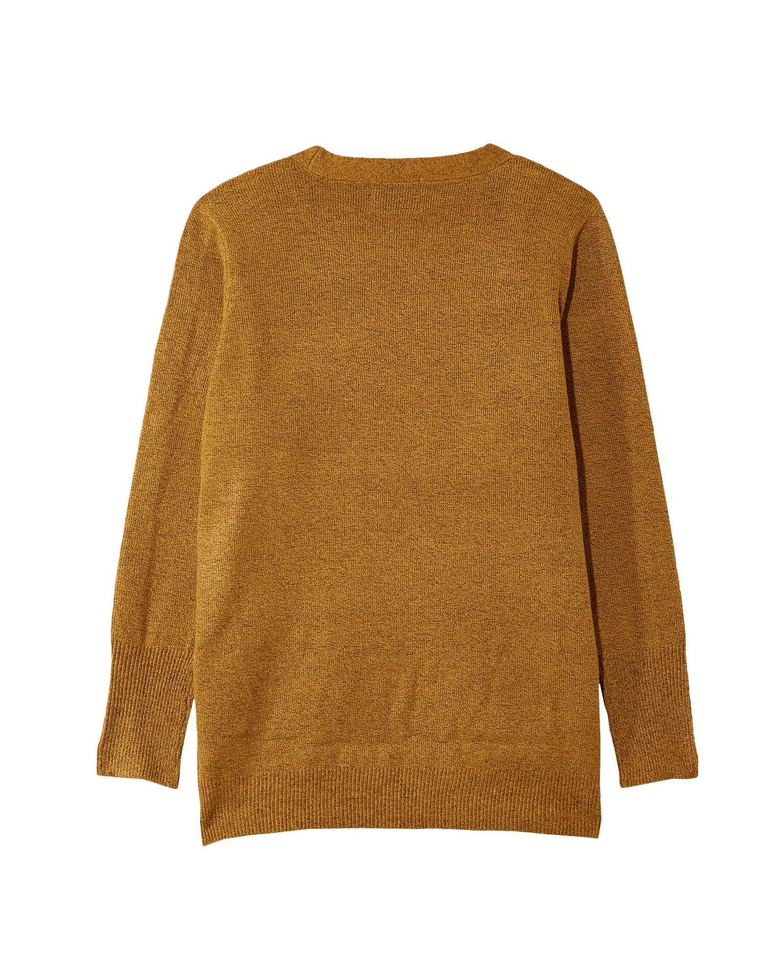 Amelia Button-Sleeve Sweater | Tan