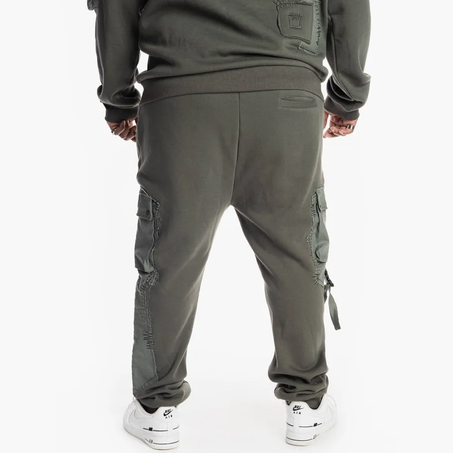 Big and Tall Utility Fashion Fleece Joggers - Dark Olive