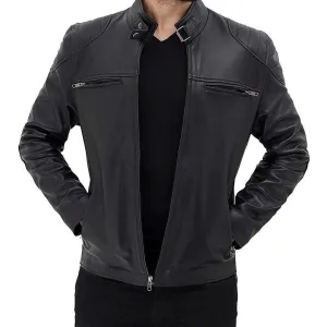 Black Stylish Original Leather Jacket for Men