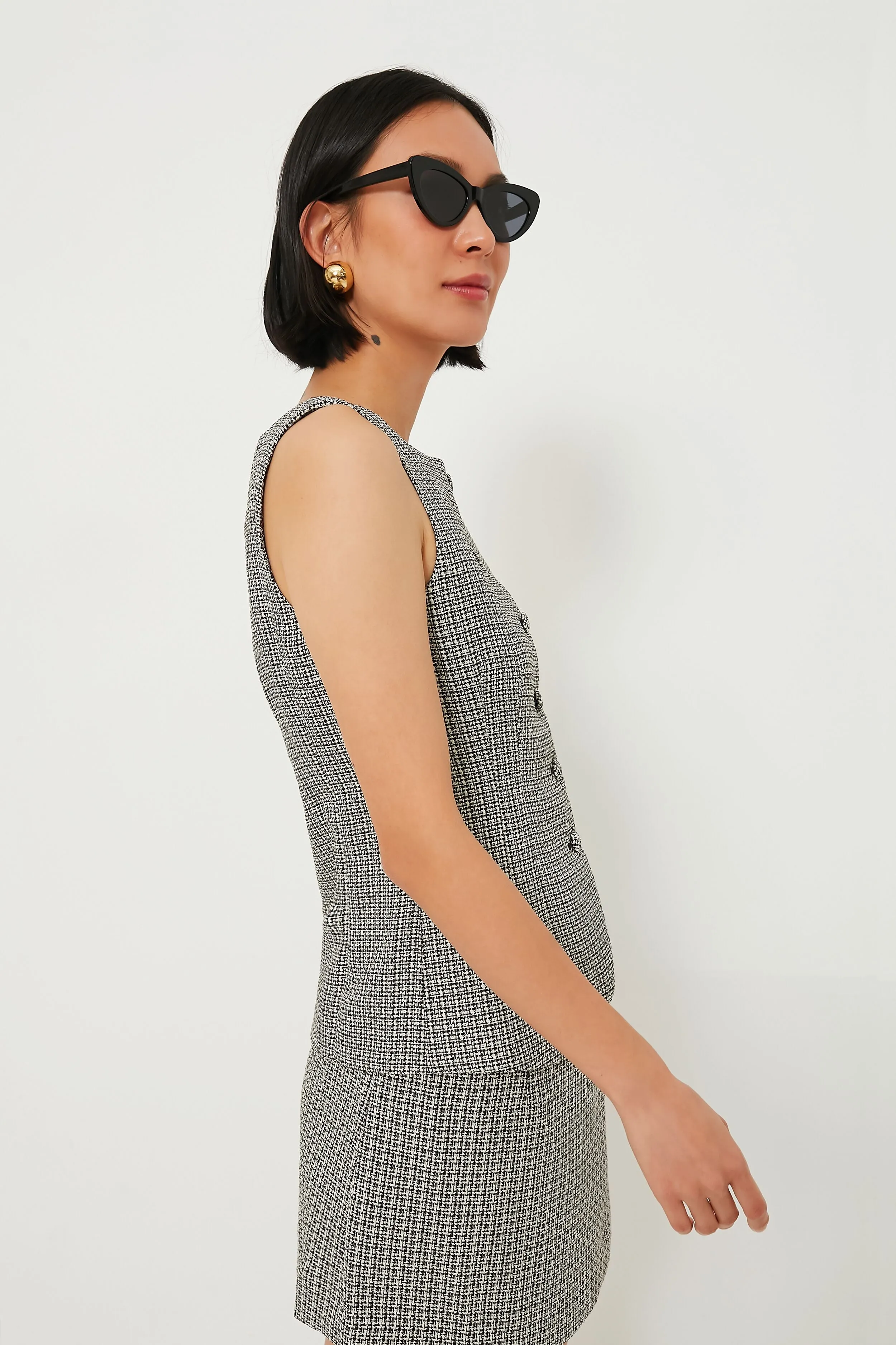 Black Tweed Amira Top