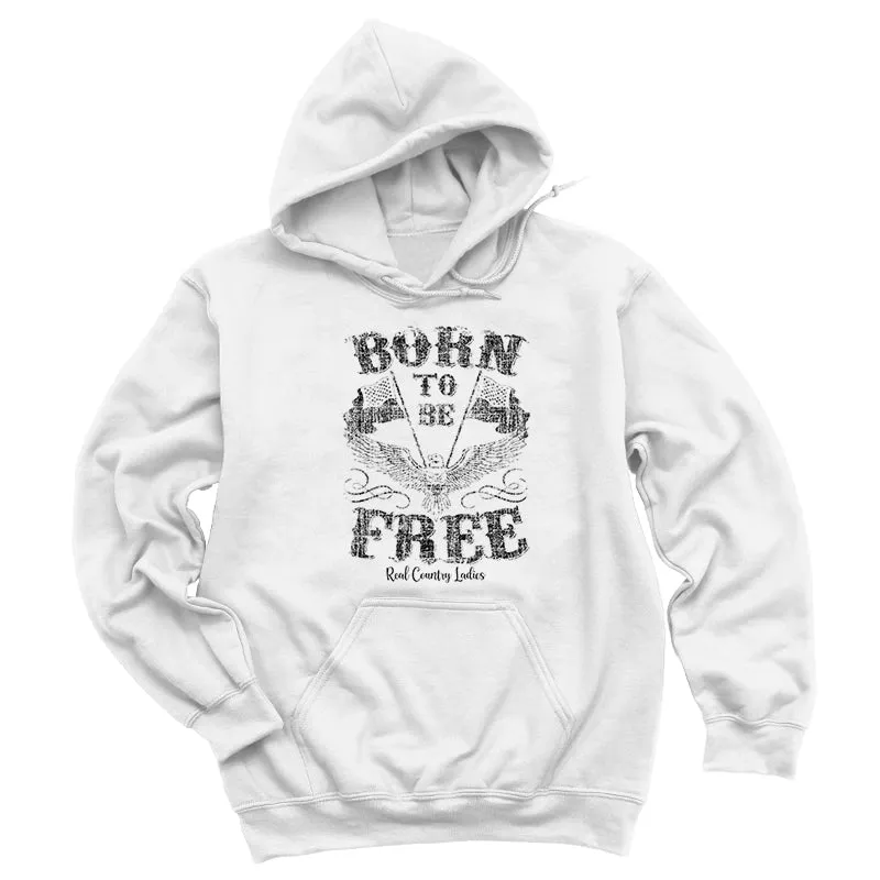 Born To Be Free Black Print Hoodies & Long Sleeves