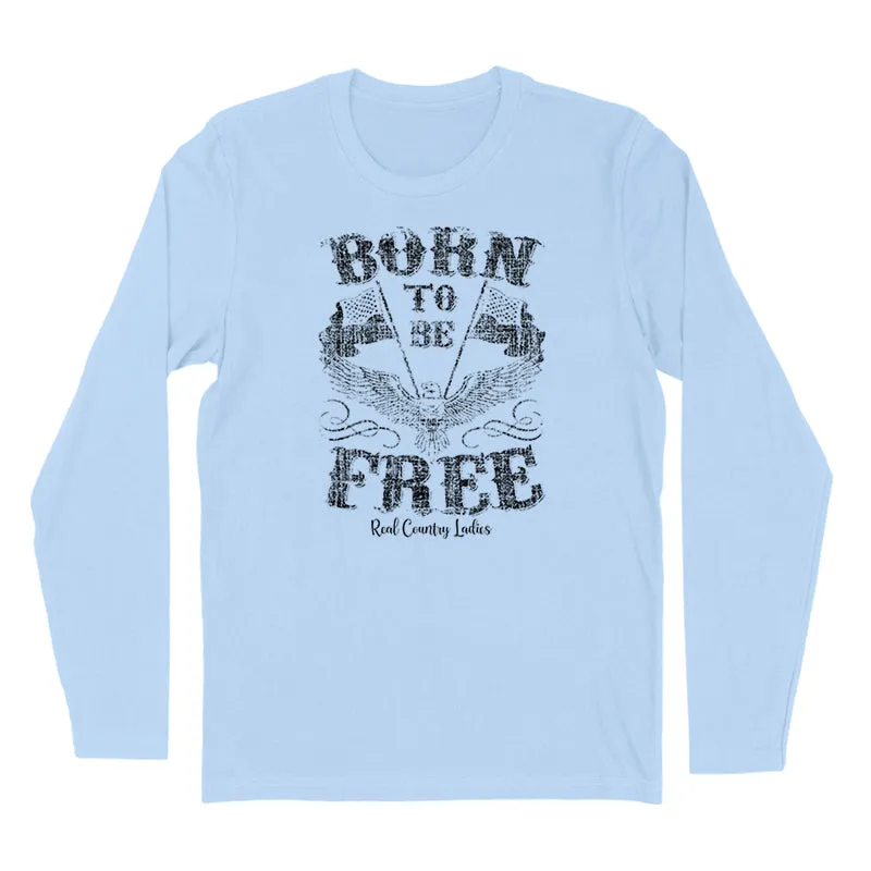 Born To Be Free Black Print Hoodies & Long Sleeves