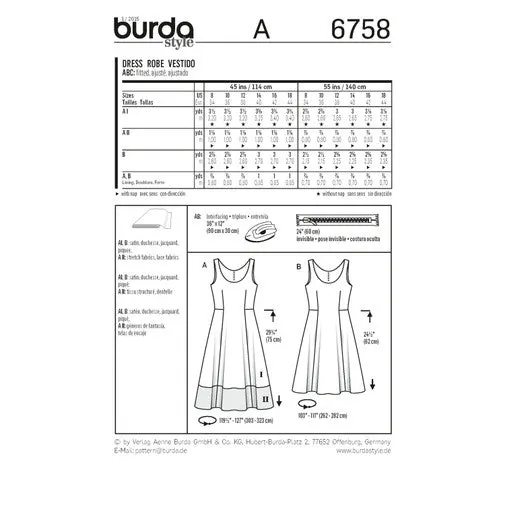 Burda Dresses 6758