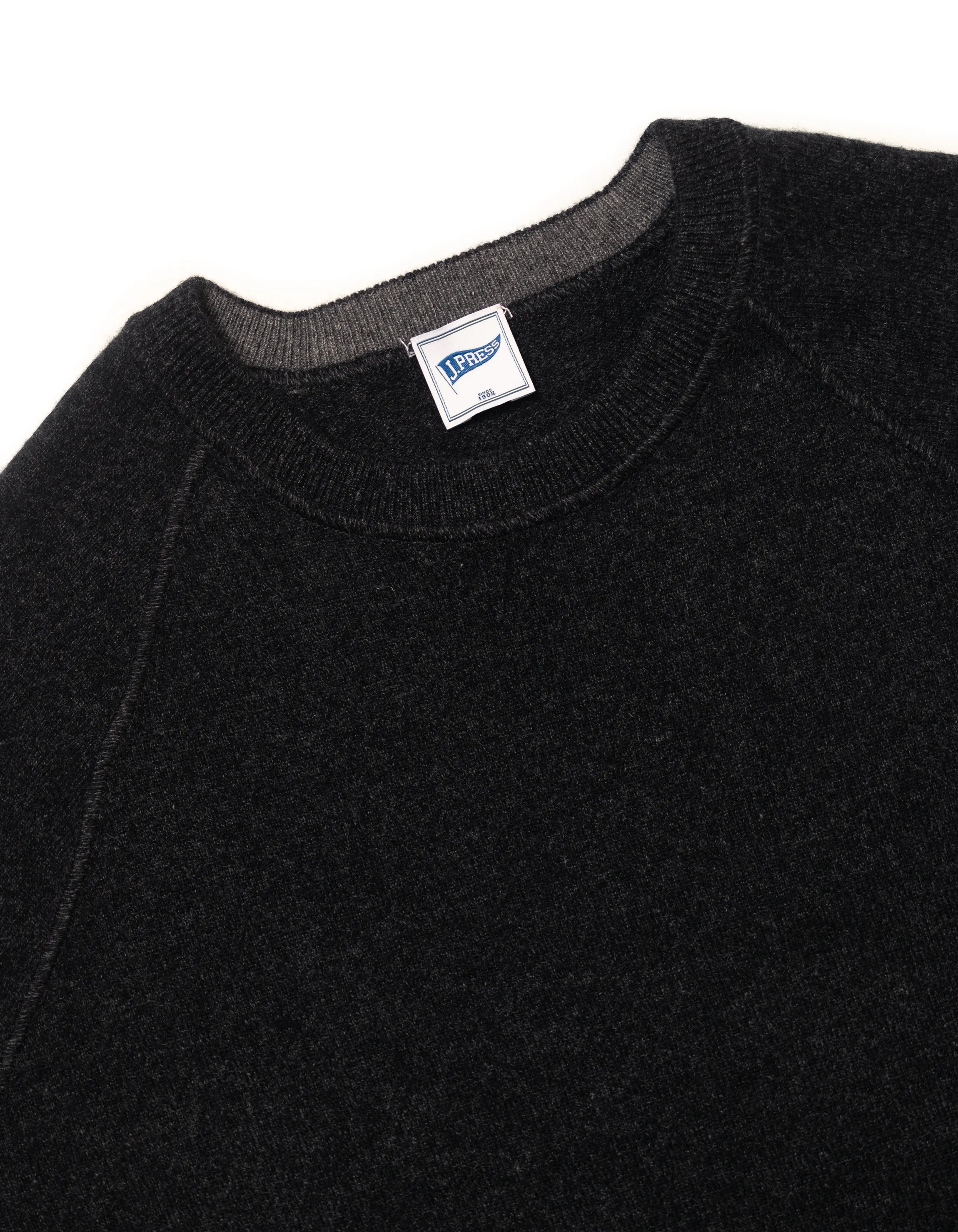 CASHMERE CREW NECK SWEATER - CHARCOAL