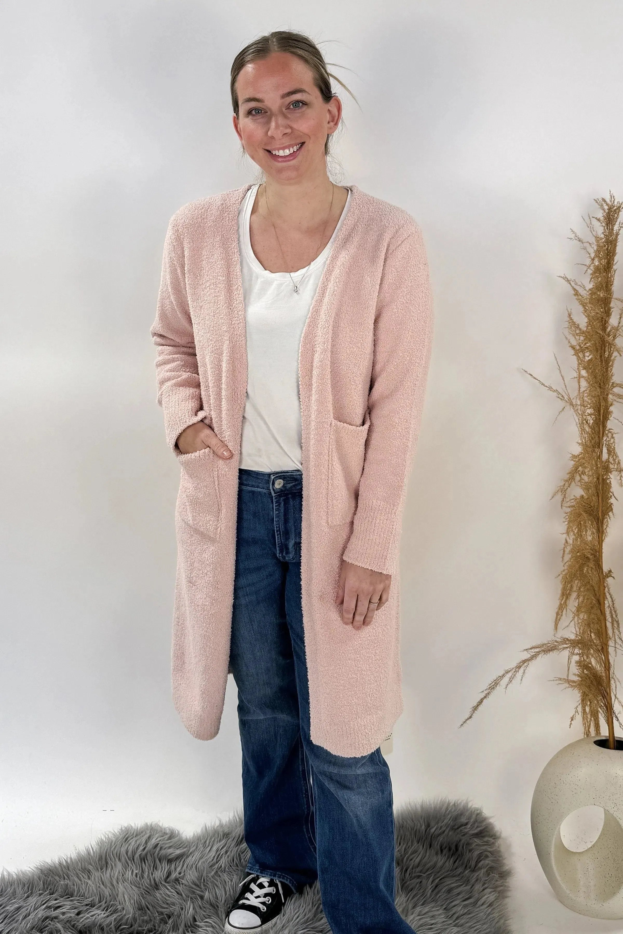 Chenille Soft Cardigan w/ Pockets