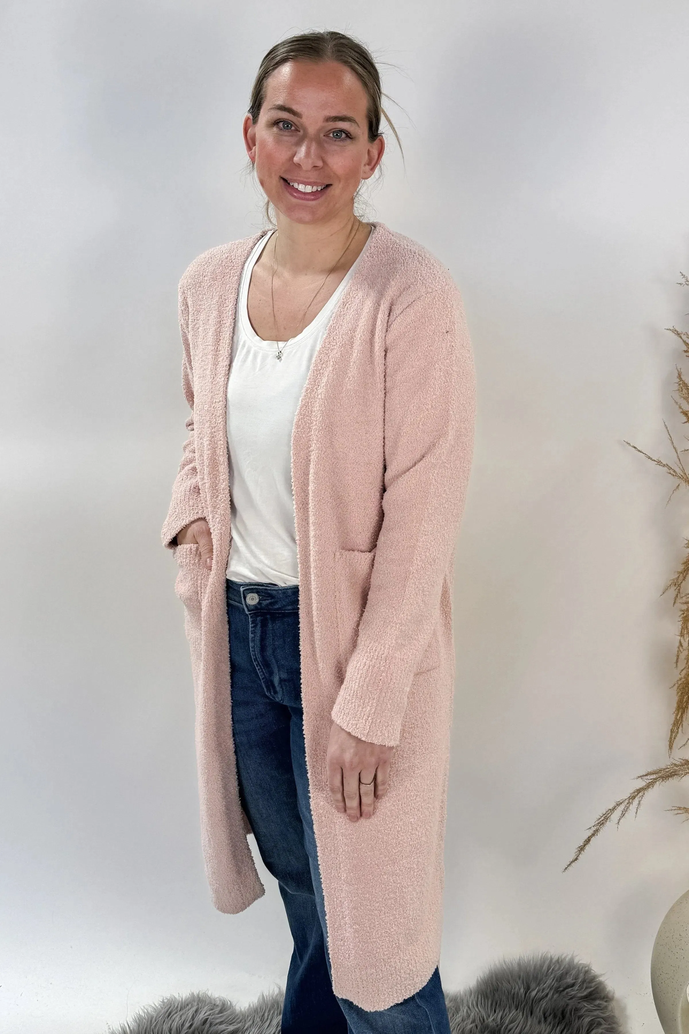 Chenille Soft Cardigan w/ Pockets