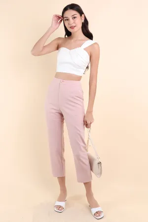 CLEO TAILORED PANTS IN NUDE PINK