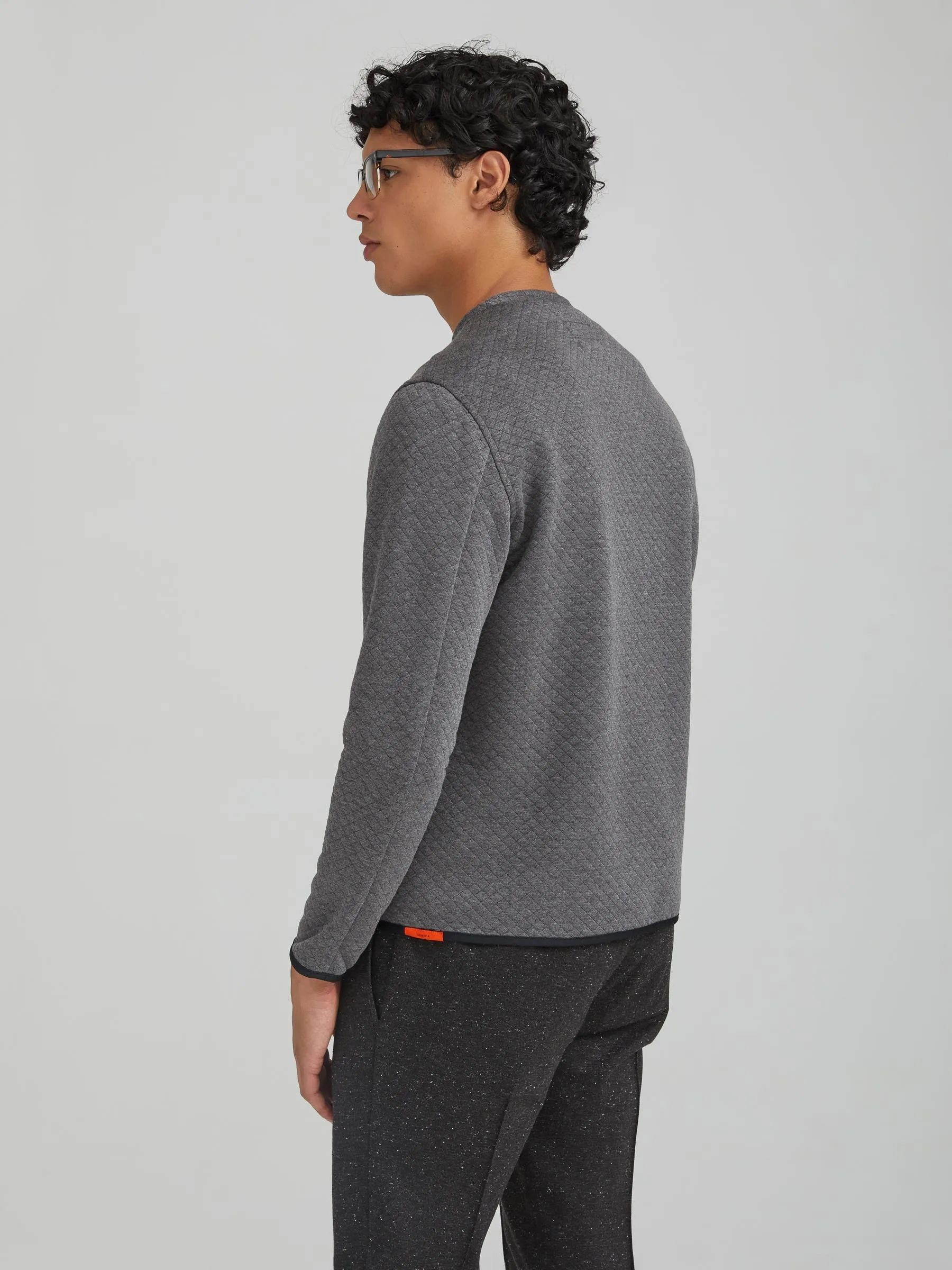 Cortina Crewneck / Quilted Grey