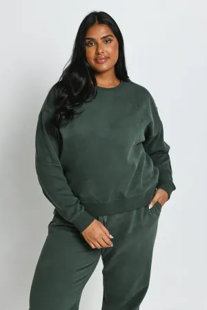 Curve Everyday Comfy Sweatshirt - Forest Green