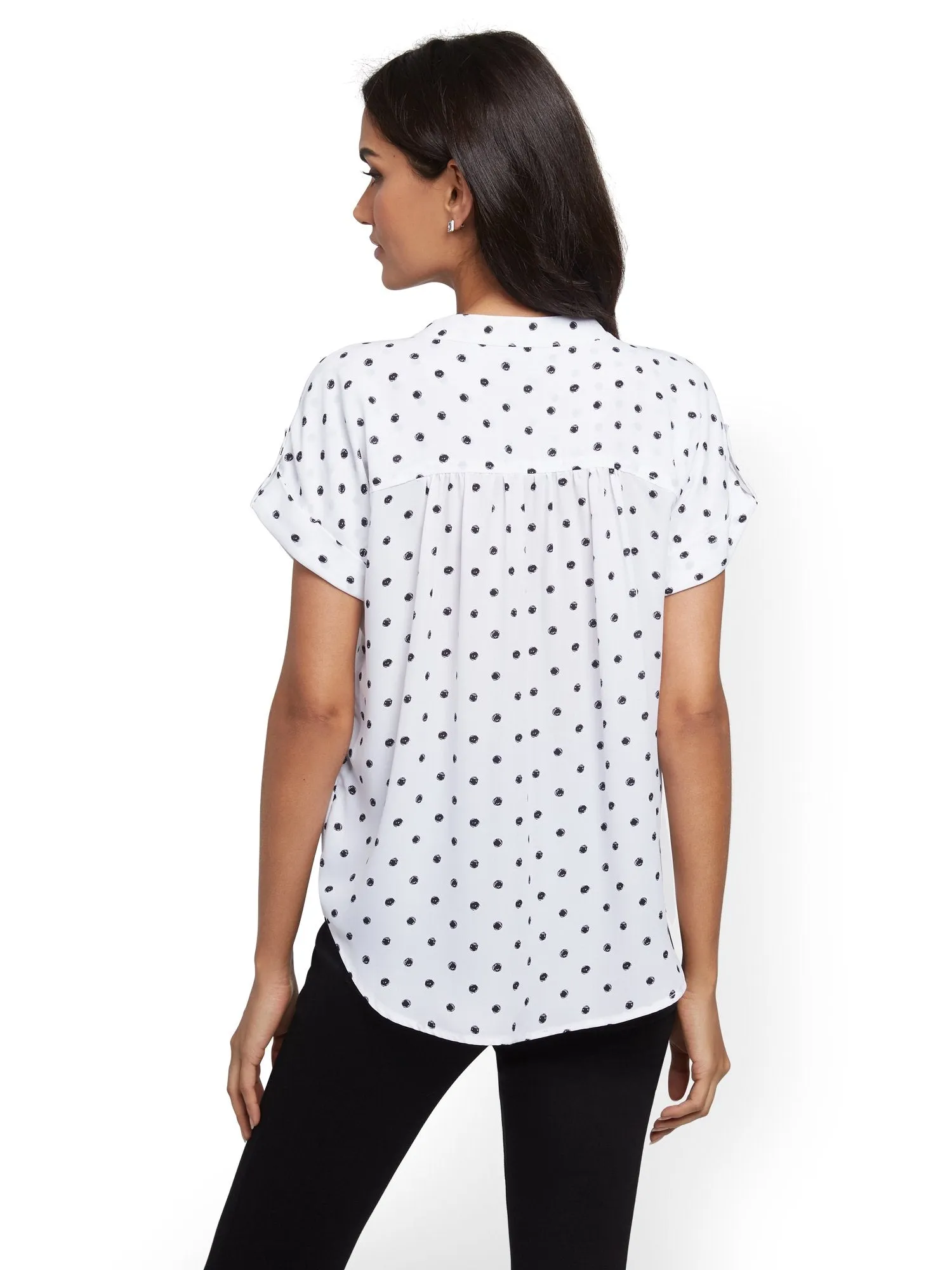 Dot-Print Utility Shirt