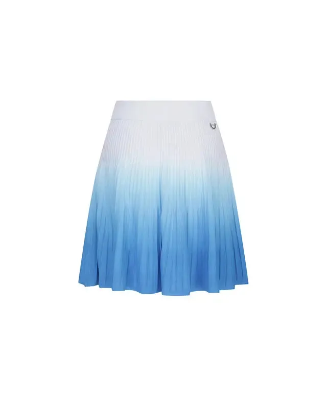 Elegant Sky Blue Gradient Knitted Skirt for Women by ANEW