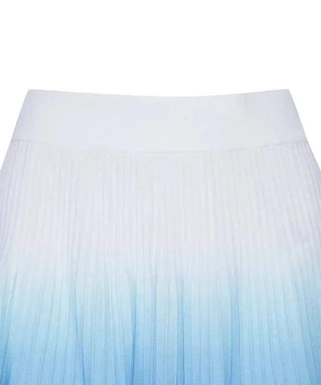 Elegant Sky Blue Gradient Knitted Skirt for Women by ANEW