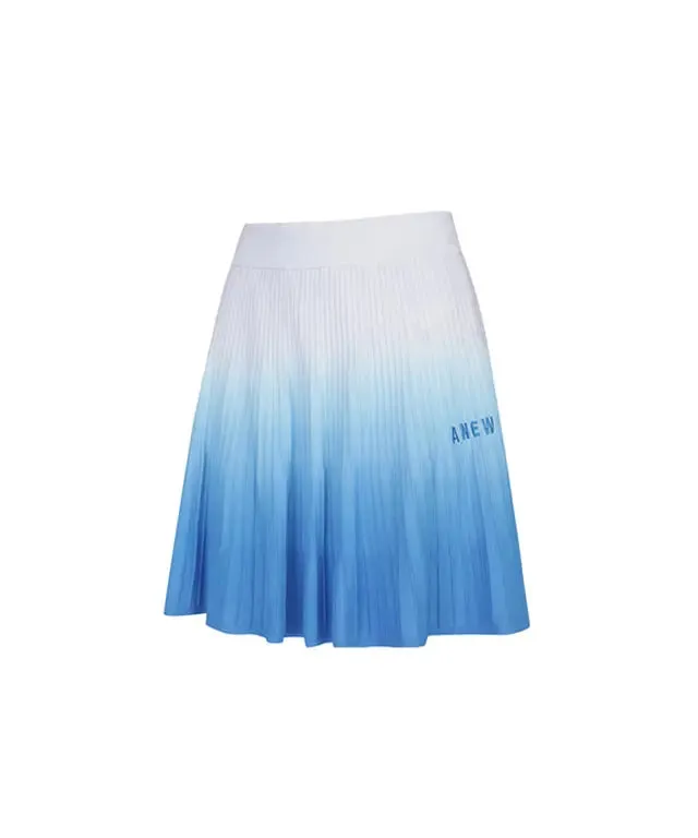 Elegant Sky Blue Gradient Knitted Skirt for Women by ANEW