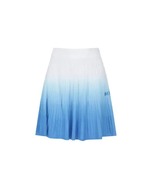 Elegant Sky Blue Gradient Knitted Skirt for Women by ANEW