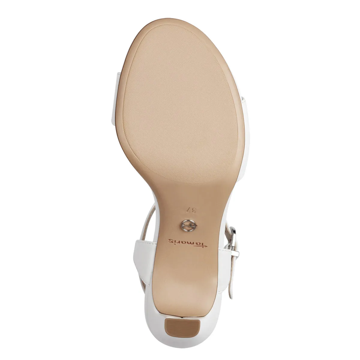 Elegant White Occasionwear Sandals by Tamaris - Adjustable Strap