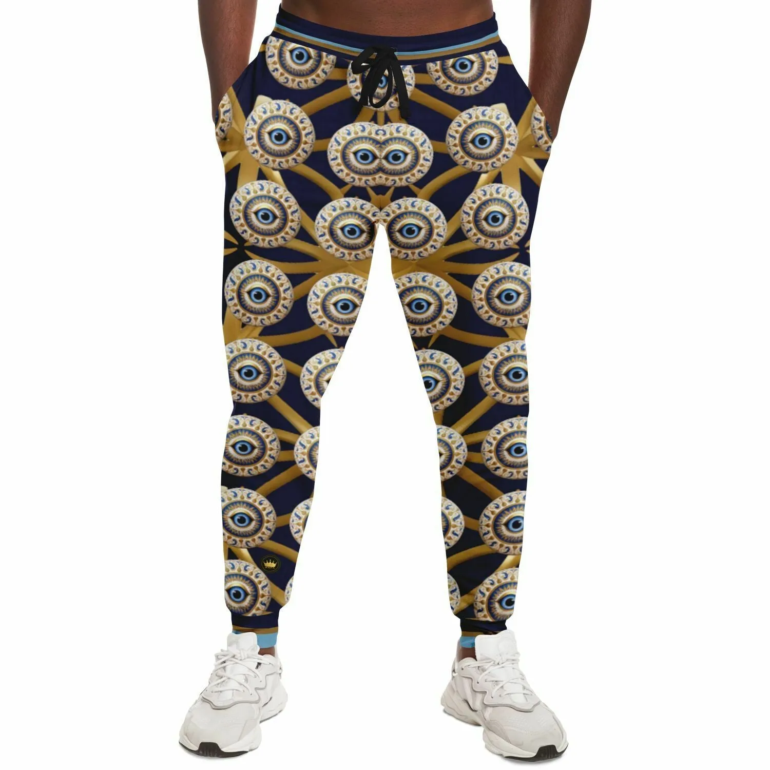 Evil Eye Protection in Midnight Eco-Poly Unisex Joggers