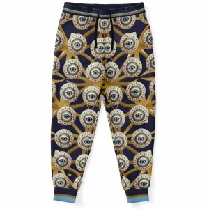 Evil Eye Protection in Midnight Eco-Poly Unisex Joggers