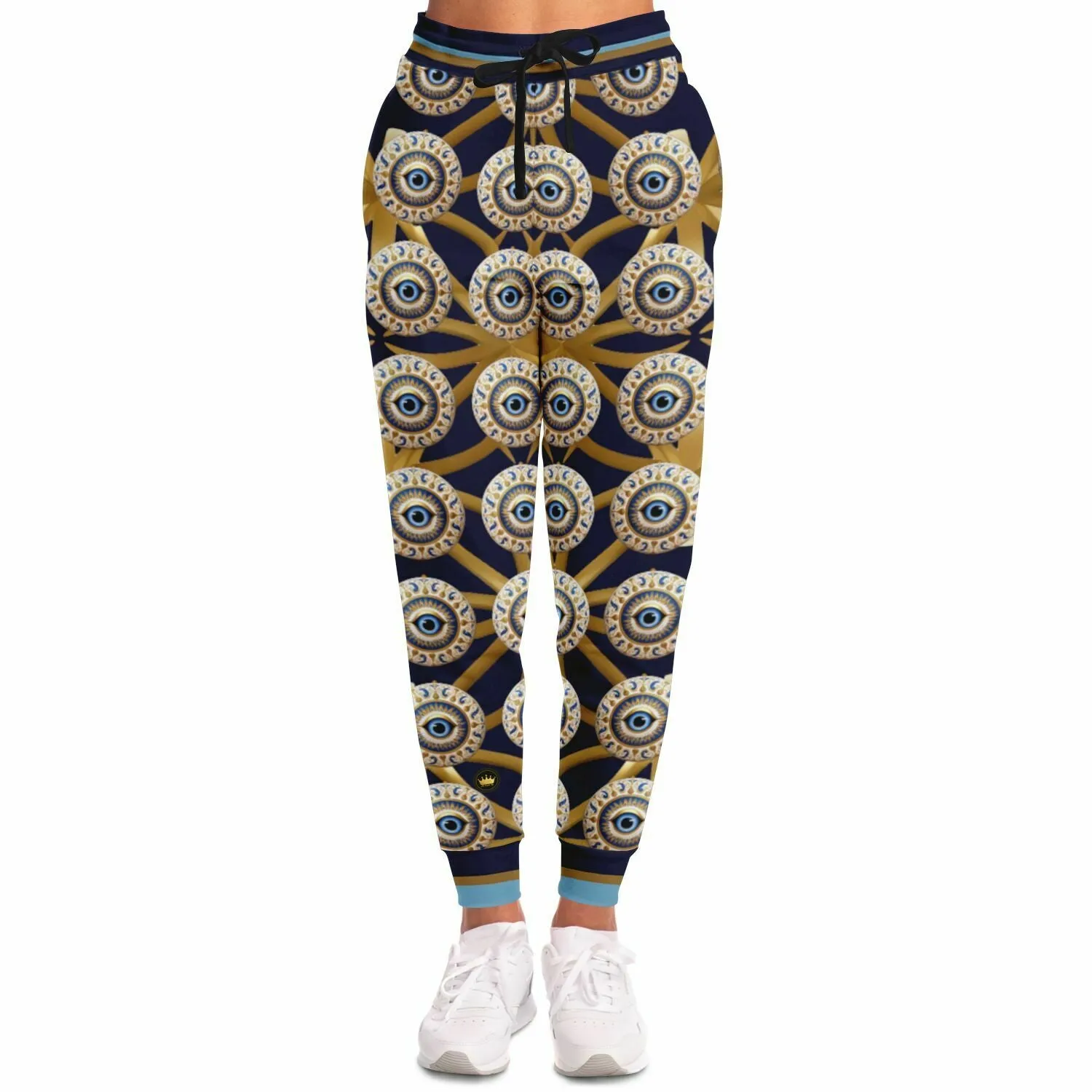 Evil Eye Protection in Midnight Eco-Poly Unisex Joggers