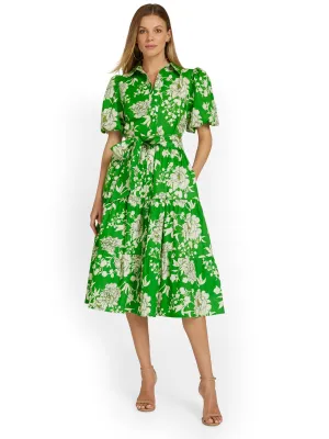 Flying Tomato Floral Puff-Sleeve Poplin Shirtdress - Brands We Love