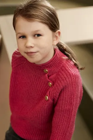 Girls Sweater Soft Gallery Kiki - Pink Peacock