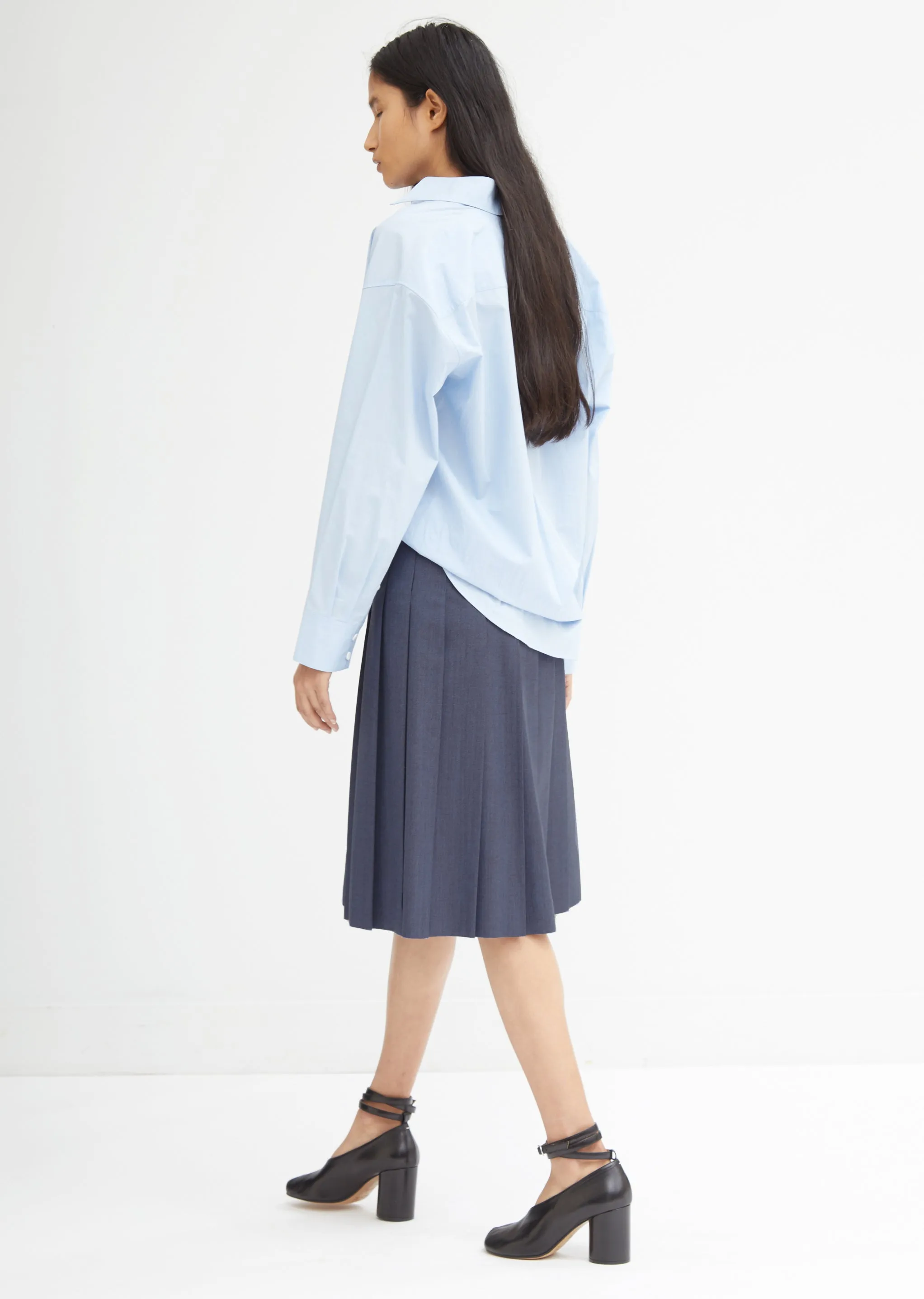 Grain De Poudre Pleated Skirt