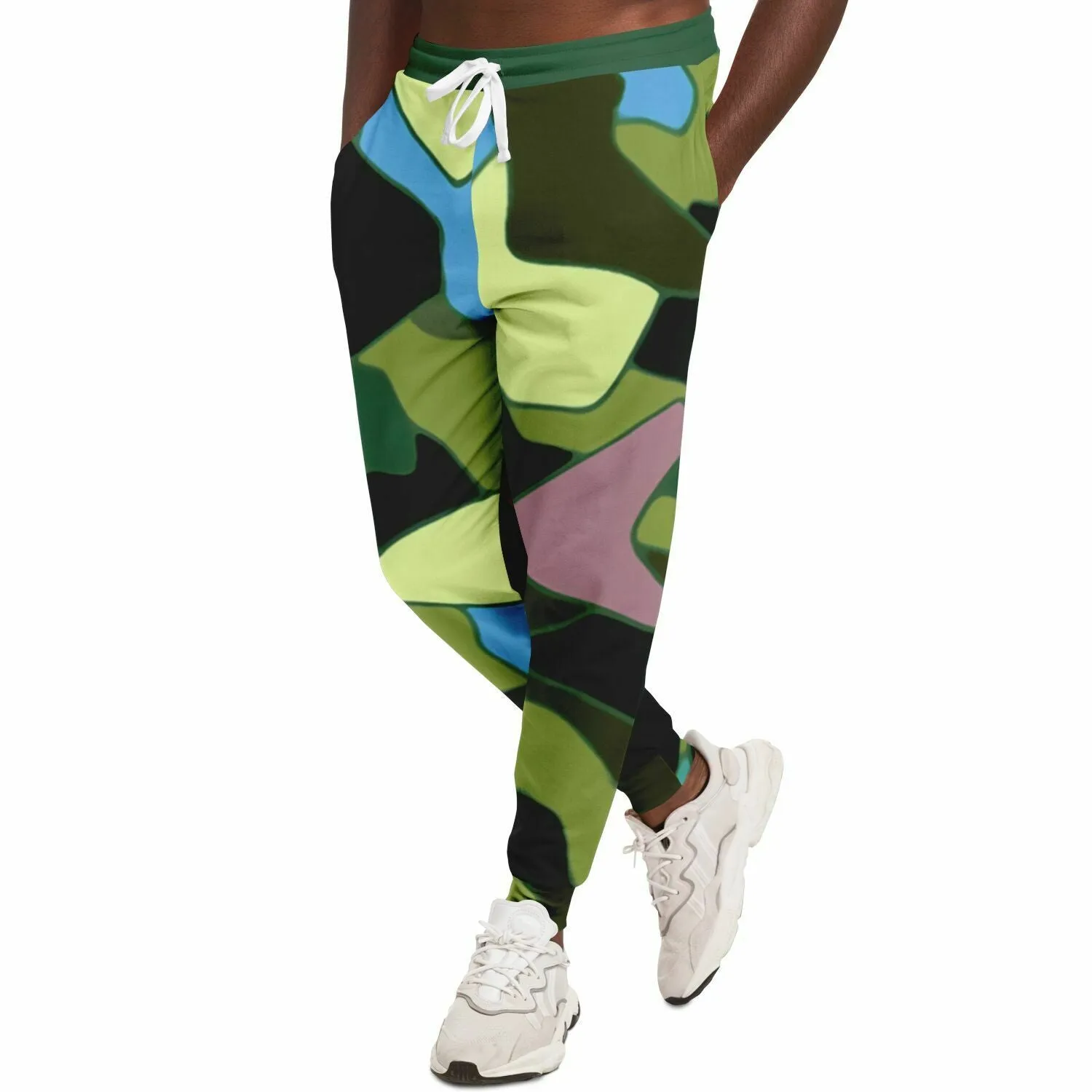 Green Purpalicious Eco-Poly Camo Unisex Joggers