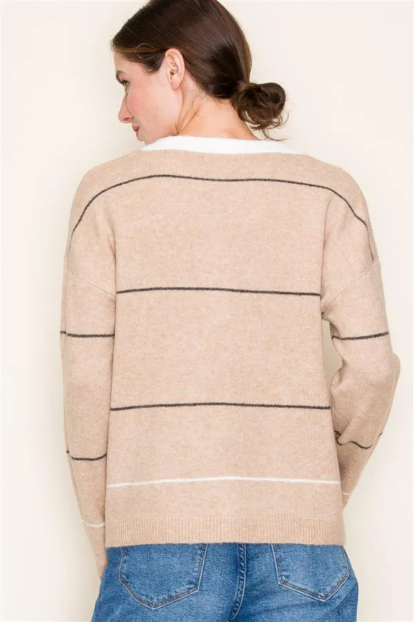 Grid Button Sweaters - 2 Colors!