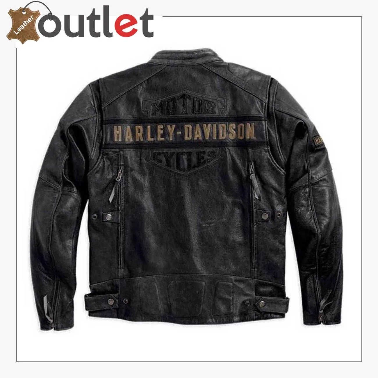 Harley-Davidson Men's Passing Link Triple Vent Leather Jacket