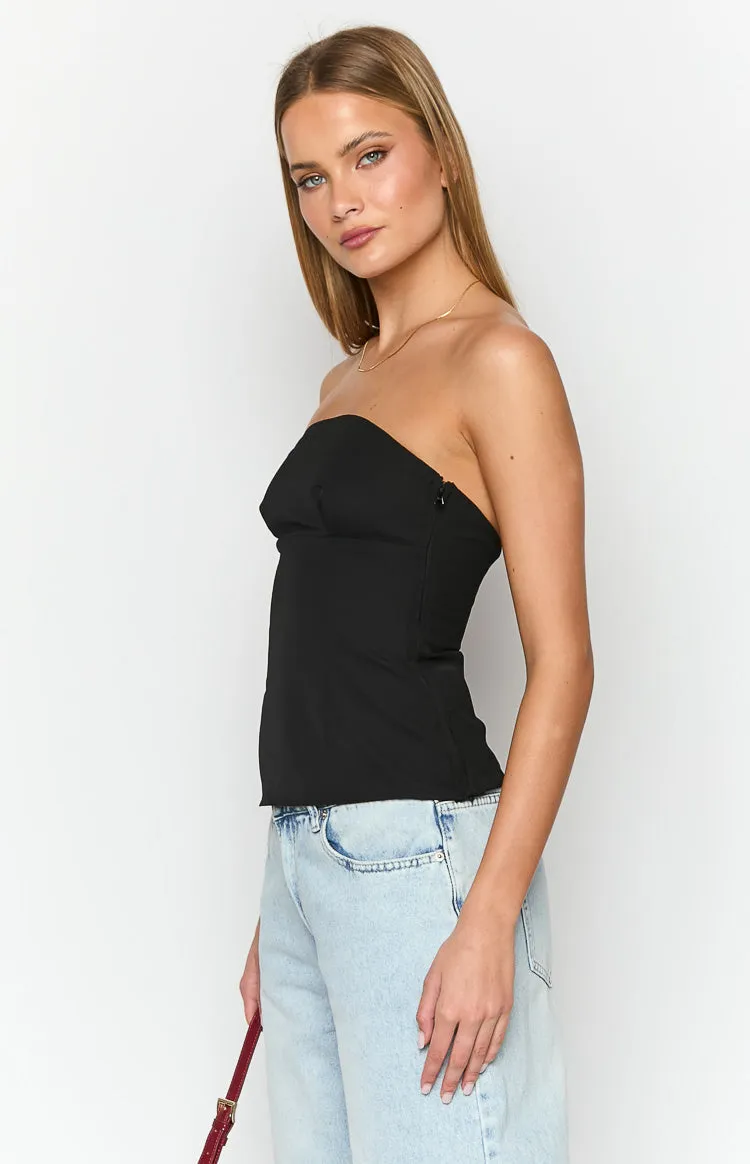 Layi Black Strapless Top