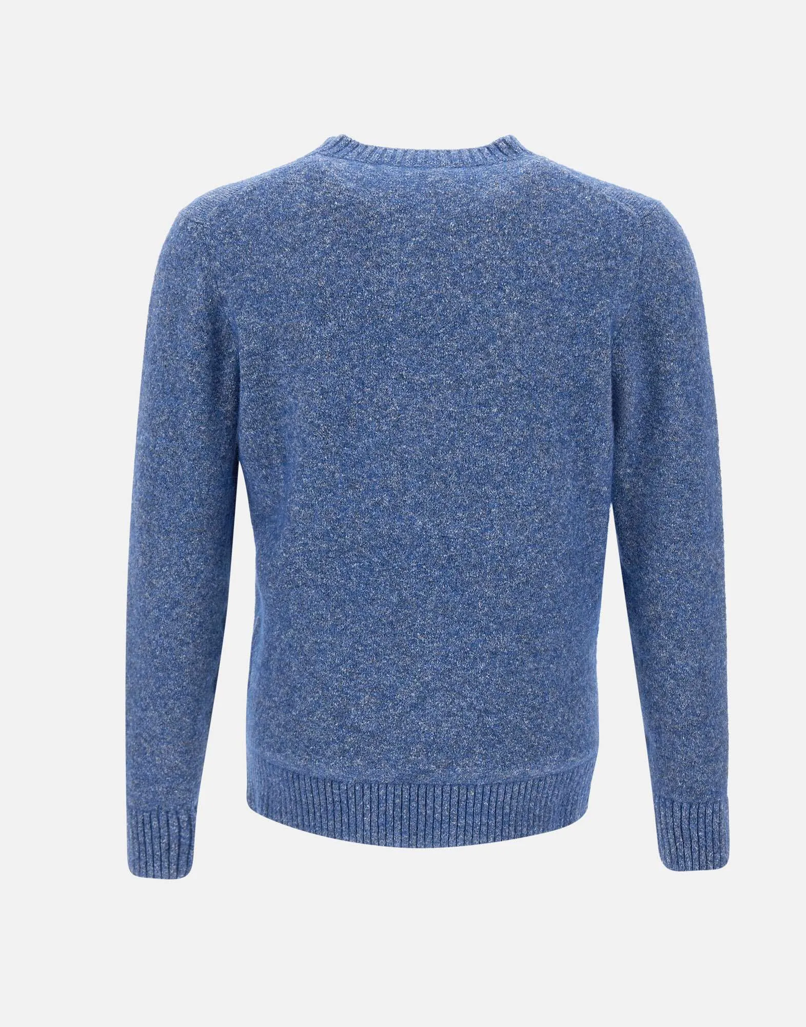 Men's Denim Blue Wool Cotton Sweater