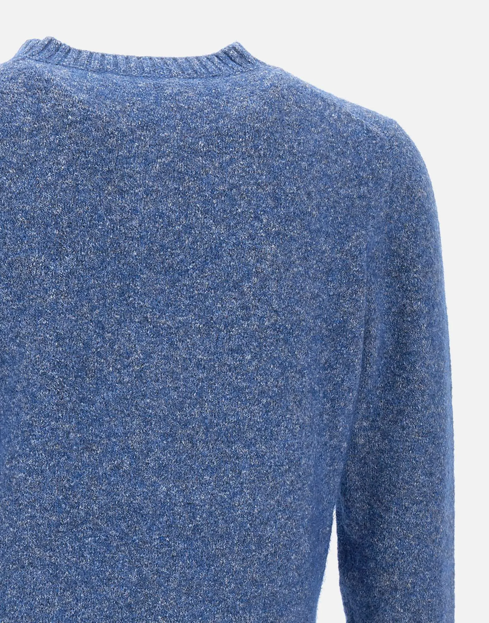 Men's Denim Blue Wool Cotton Sweater