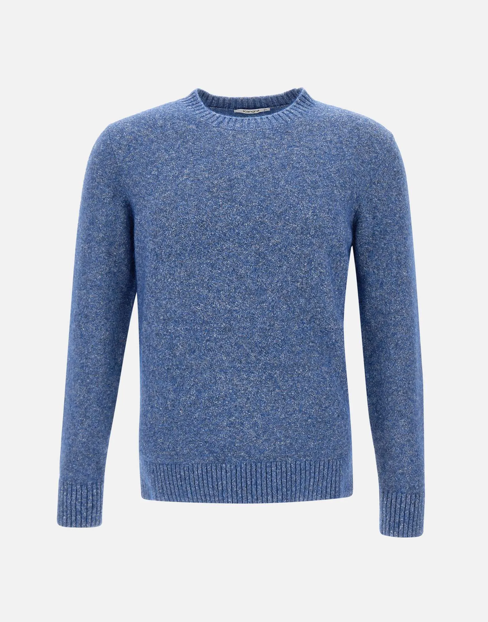 Men's Denim Blue Wool Cotton Sweater