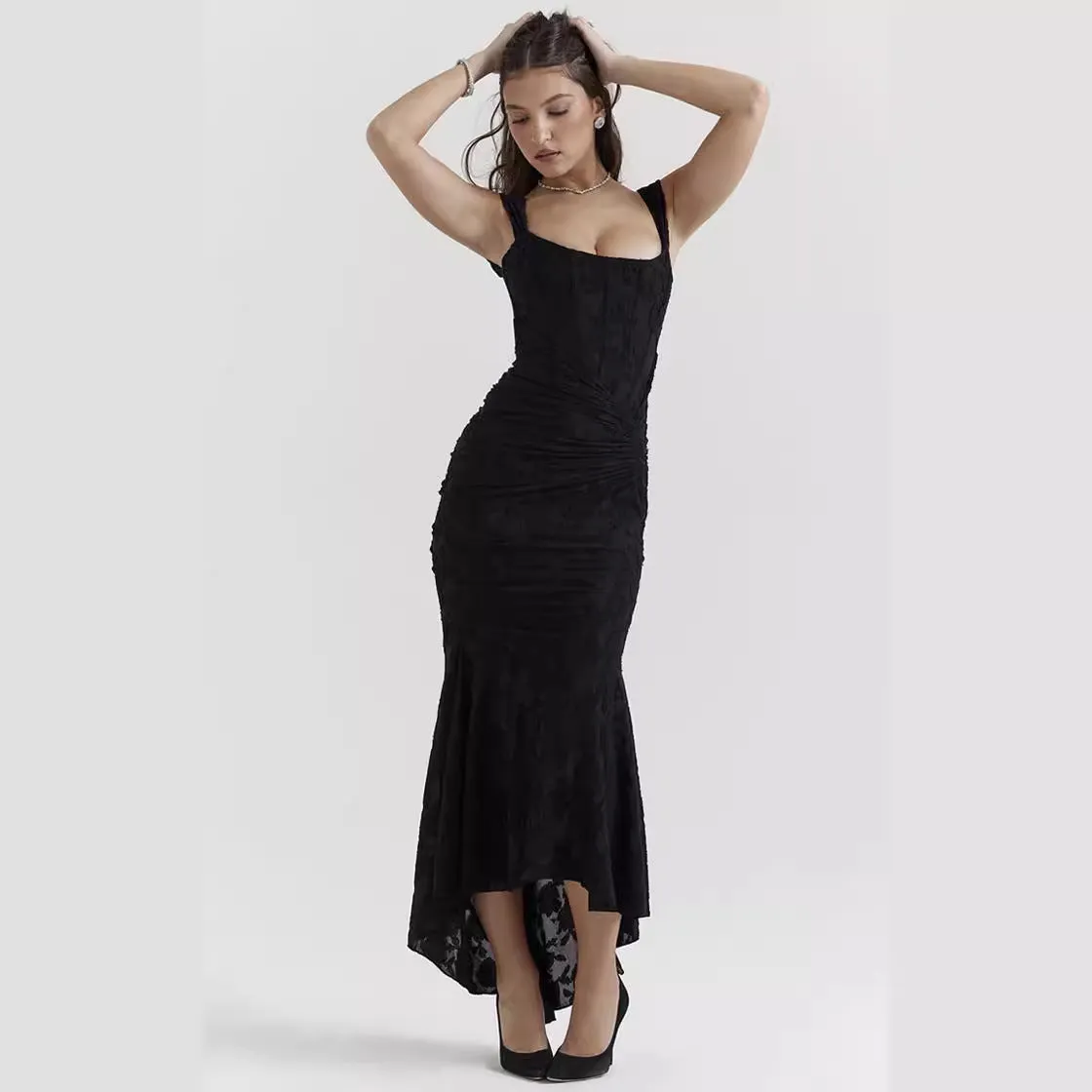 Off-Shoulder High Waist maxi dress