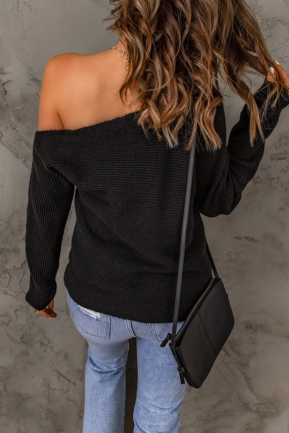 Off Shoulder knit sweater