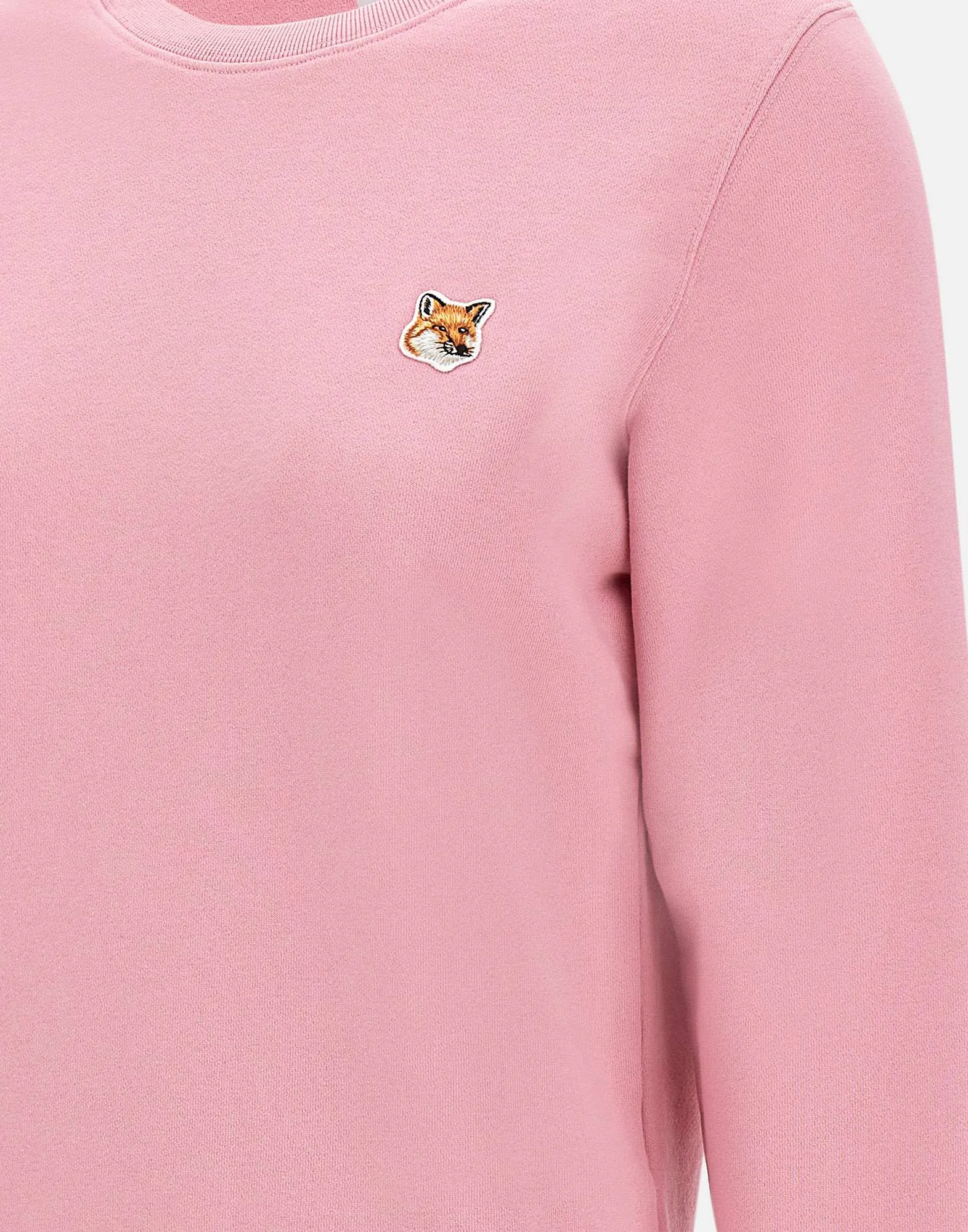 Pink Cotton Sweatshirt with Fox Logo