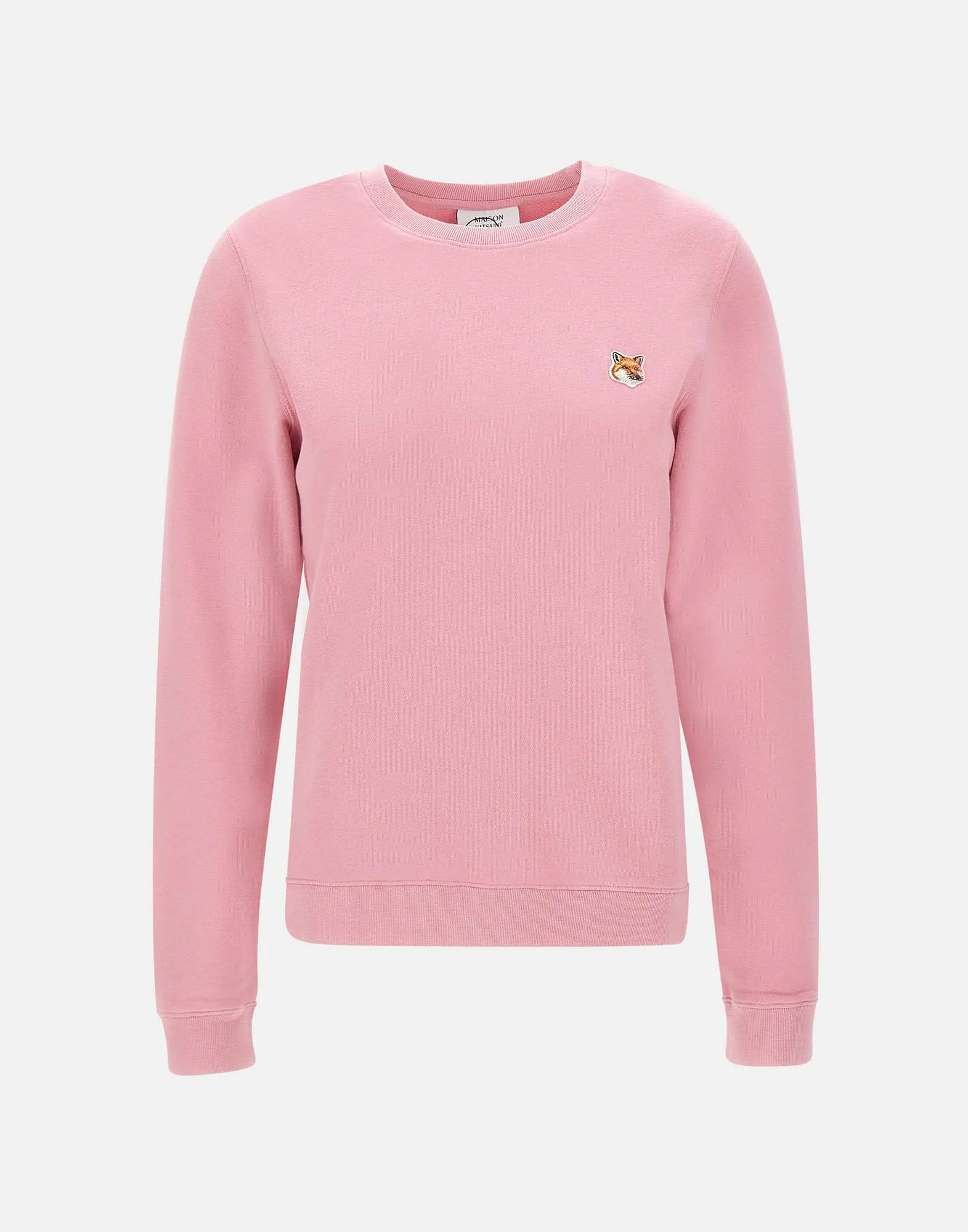 Pink Cotton Sweatshirt with Fox Logo