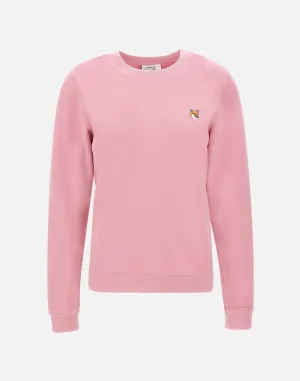 Pink Cotton Sweatshirt with Fox Logo