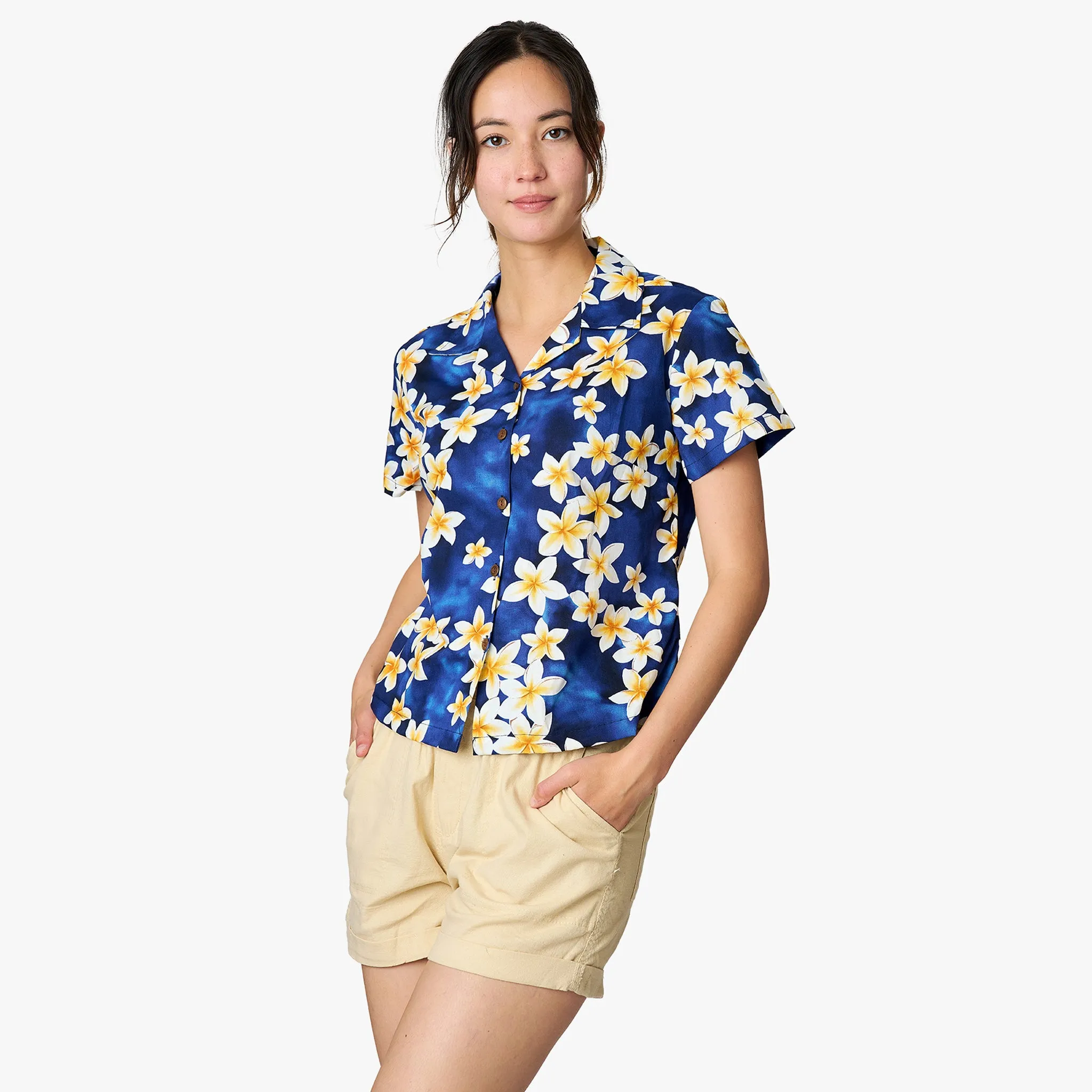 Plumeria Camp Blouse