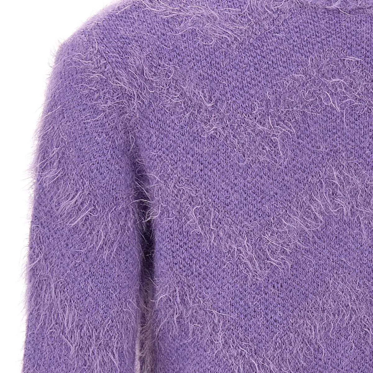 Purple Mohair Cardigan with Lurex