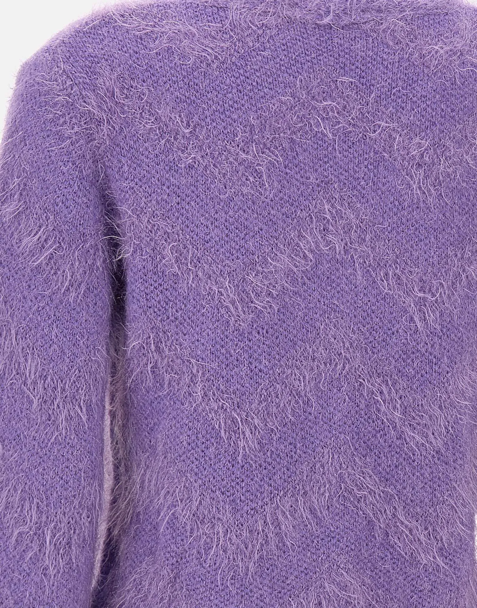 Purple Mohair Cardigan with Lurex