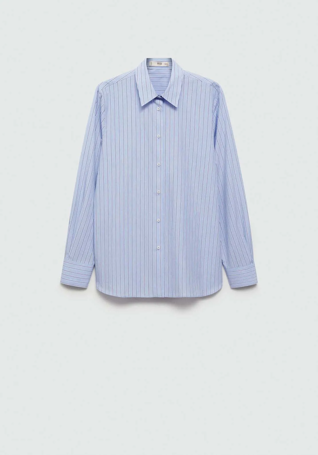 Regular cotton lyocell-blend shirt - Light/pastel Blue