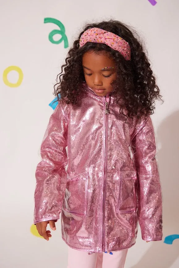 Rose Sequin Rain Jacket