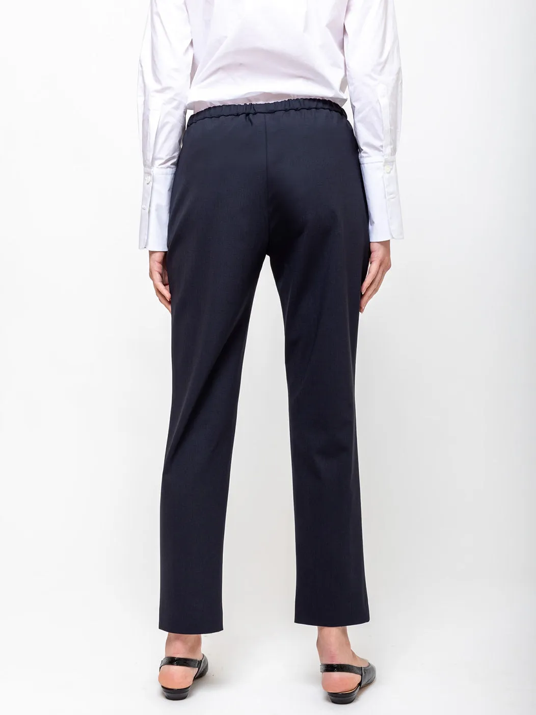 Slim Pull On Pant - Navy