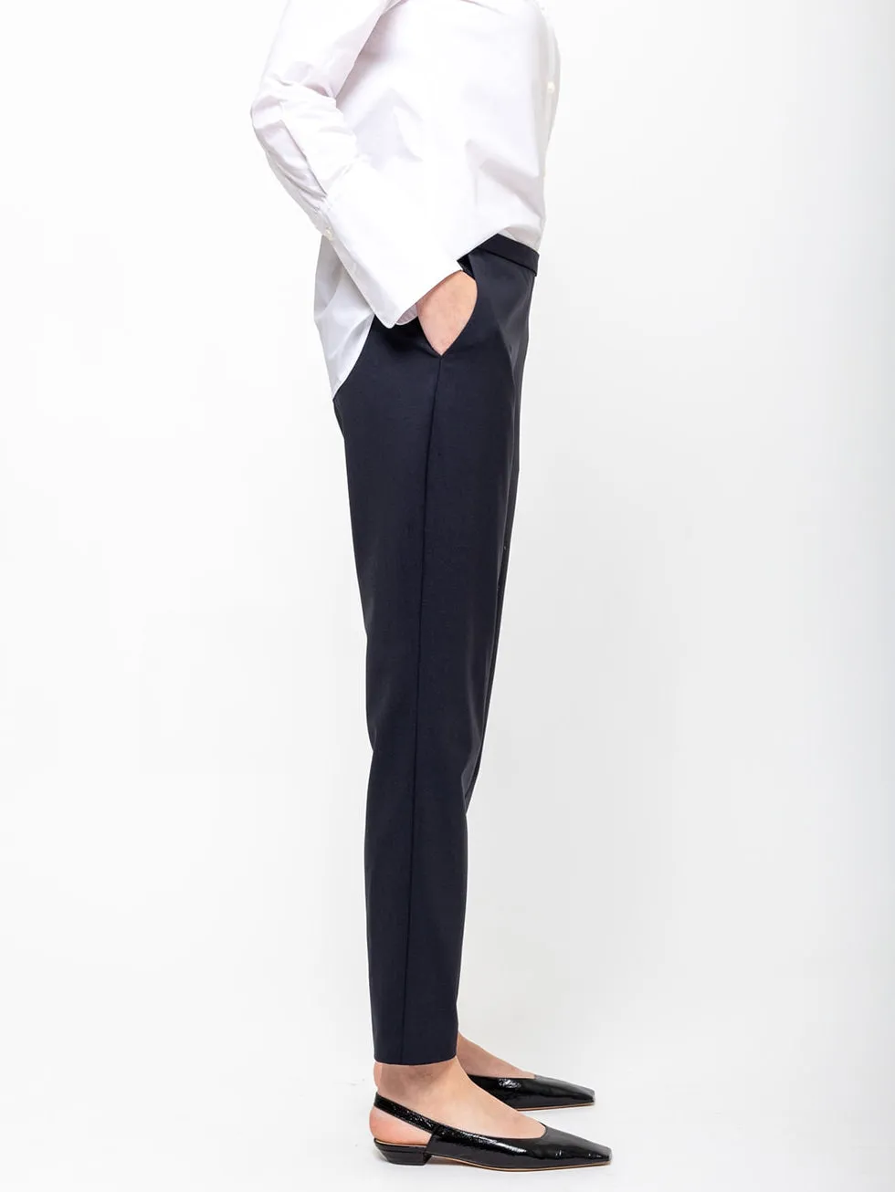 Slim Pull On Pant - Navy