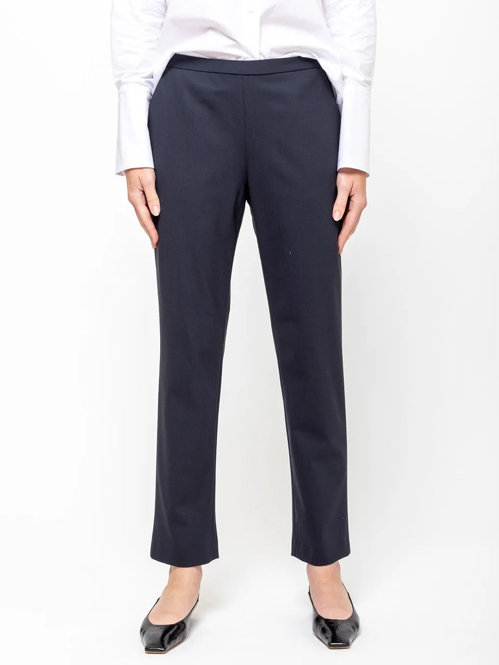 Slim Pull On Pant - Navy