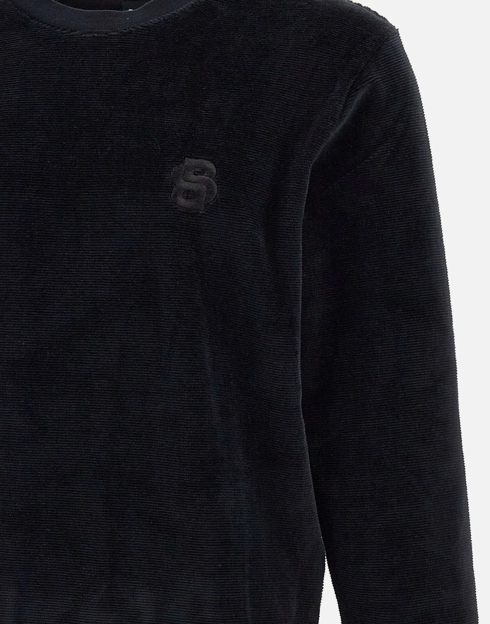 Ultra-Soft Black Chenille Sweatshirt